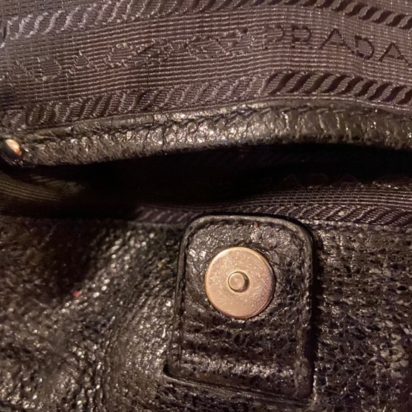 Large Prada sparkly leather shoulder hobo bag - Picture 12 of 16